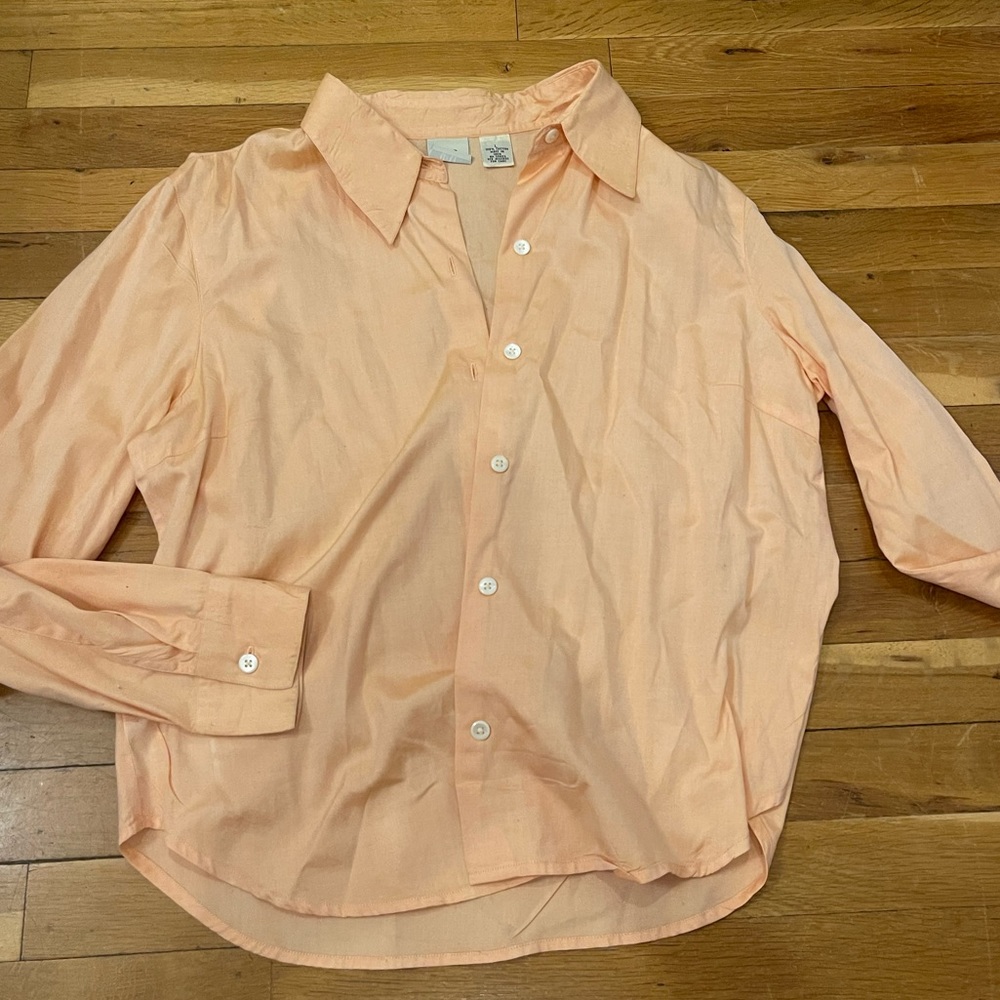 Gap Women’s Orange Button up Collared Shirt